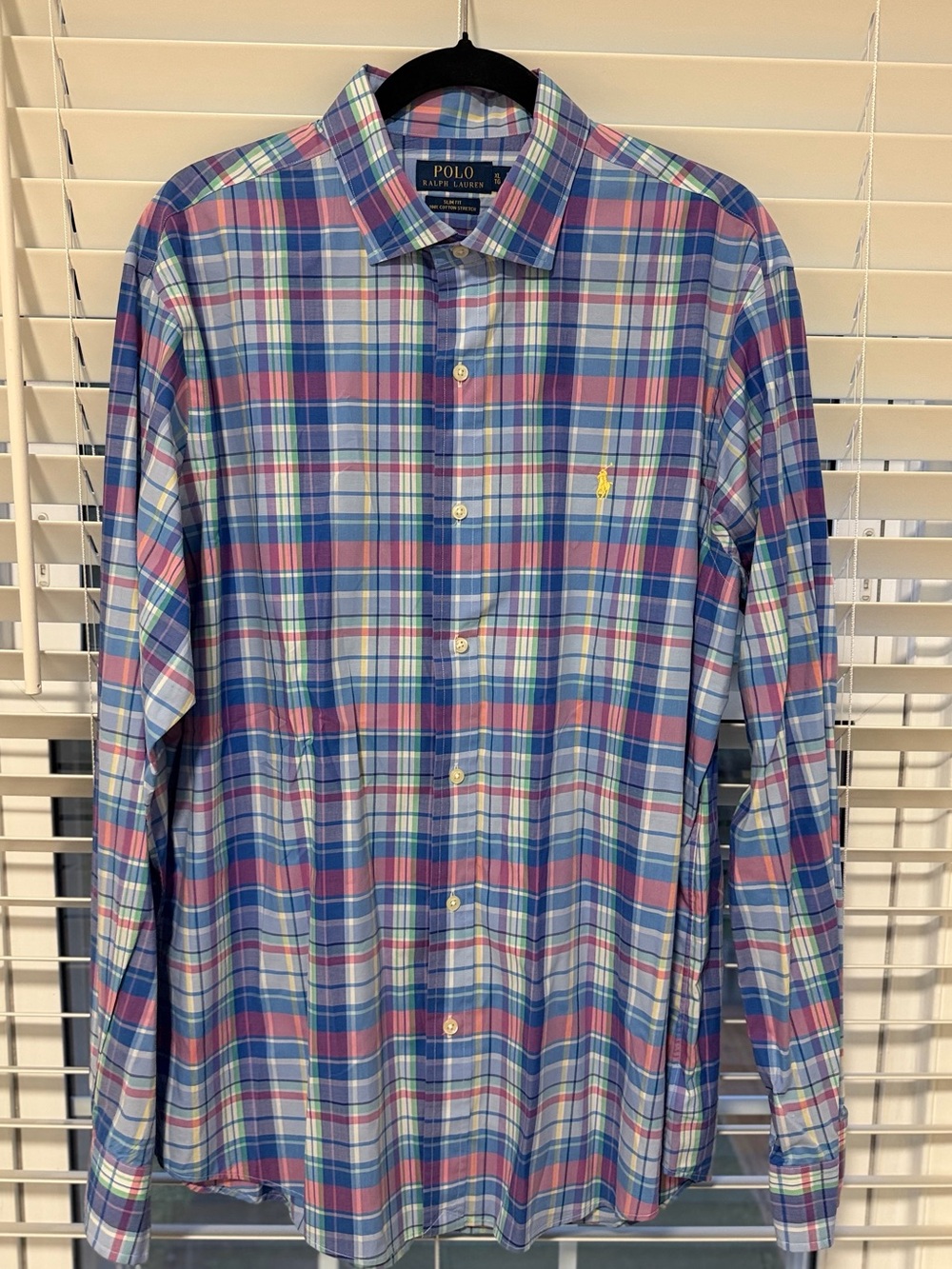 Polo by Ralph Lauren Blue & Pink Plaid Button-Down Shirt